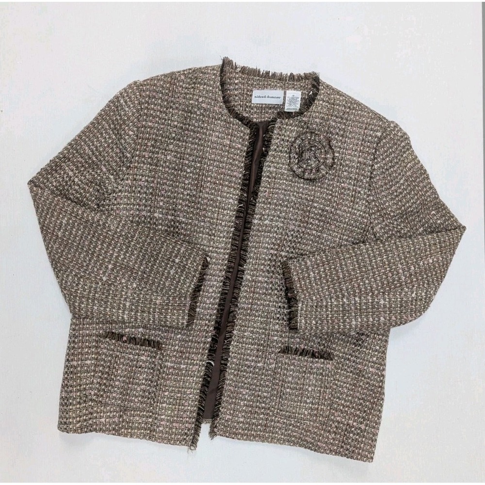 Tweed Boucle Jacket Quiet Luxury Heritage Preppy Alfred Dunner Plus 20